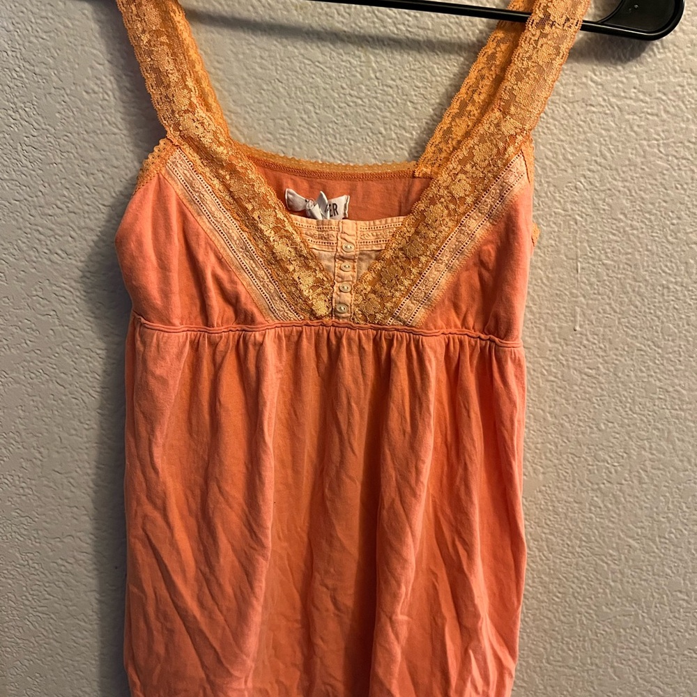 Hollister Orange Lace Camisole Top